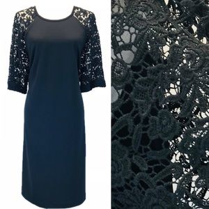 NWT Calvin Klein Black Raglan Sleeve Shift Dress